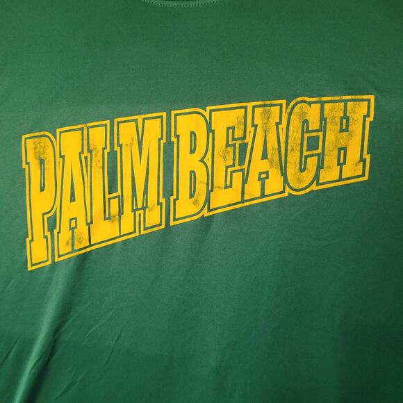 A4 Men's XL Green Palm Beach Graphic T-Shirt - Picture 2 of 13